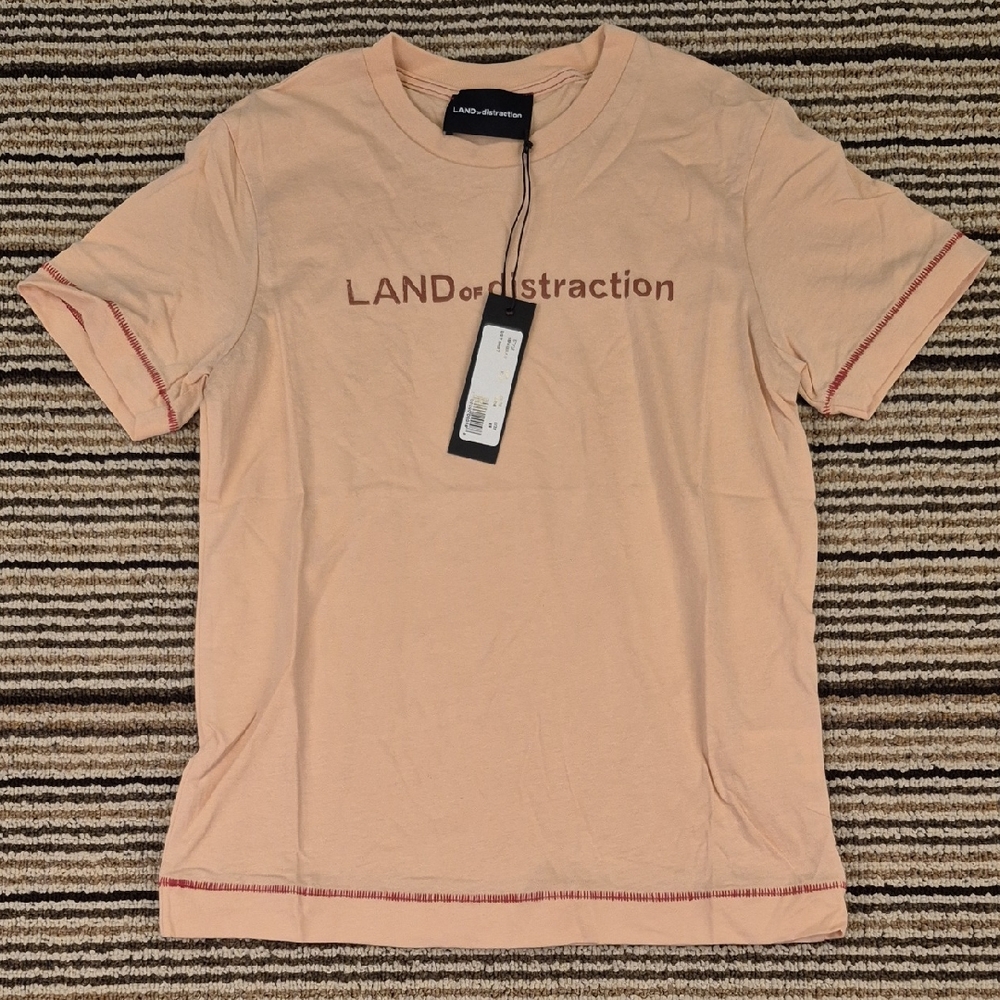 LAND OF DISTRACTION Kate Nude Organic Cotton Womens‎ Sz XS Short Sleeve Top